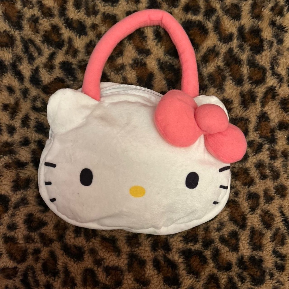 Hello Kitty White and Pink Plush Bag